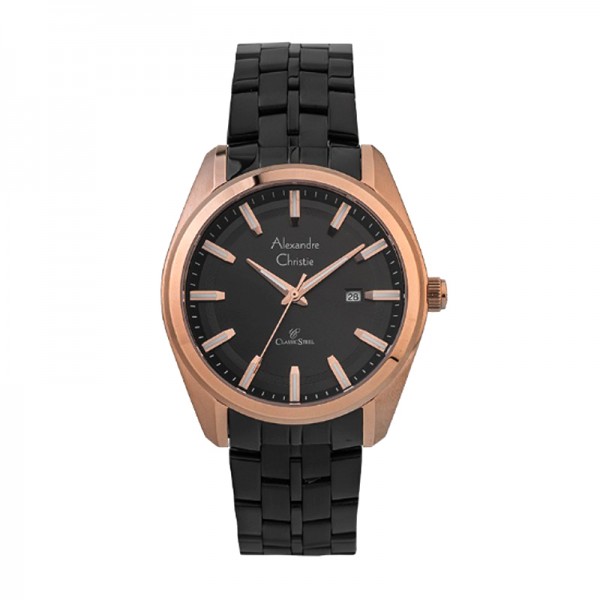 Alexandre Christie AC 8637 Rosegold Black MDBBRBA MAN